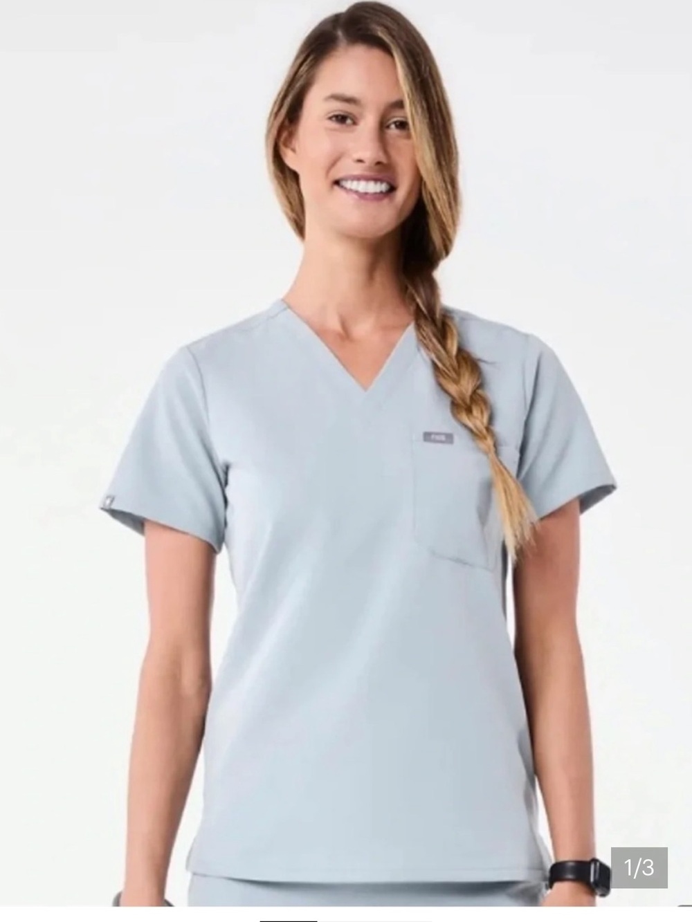 Figs Dusty Blue Scrub Set - XS
